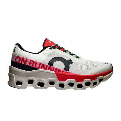 On Men's Cloudmonster 2   lvory/Red