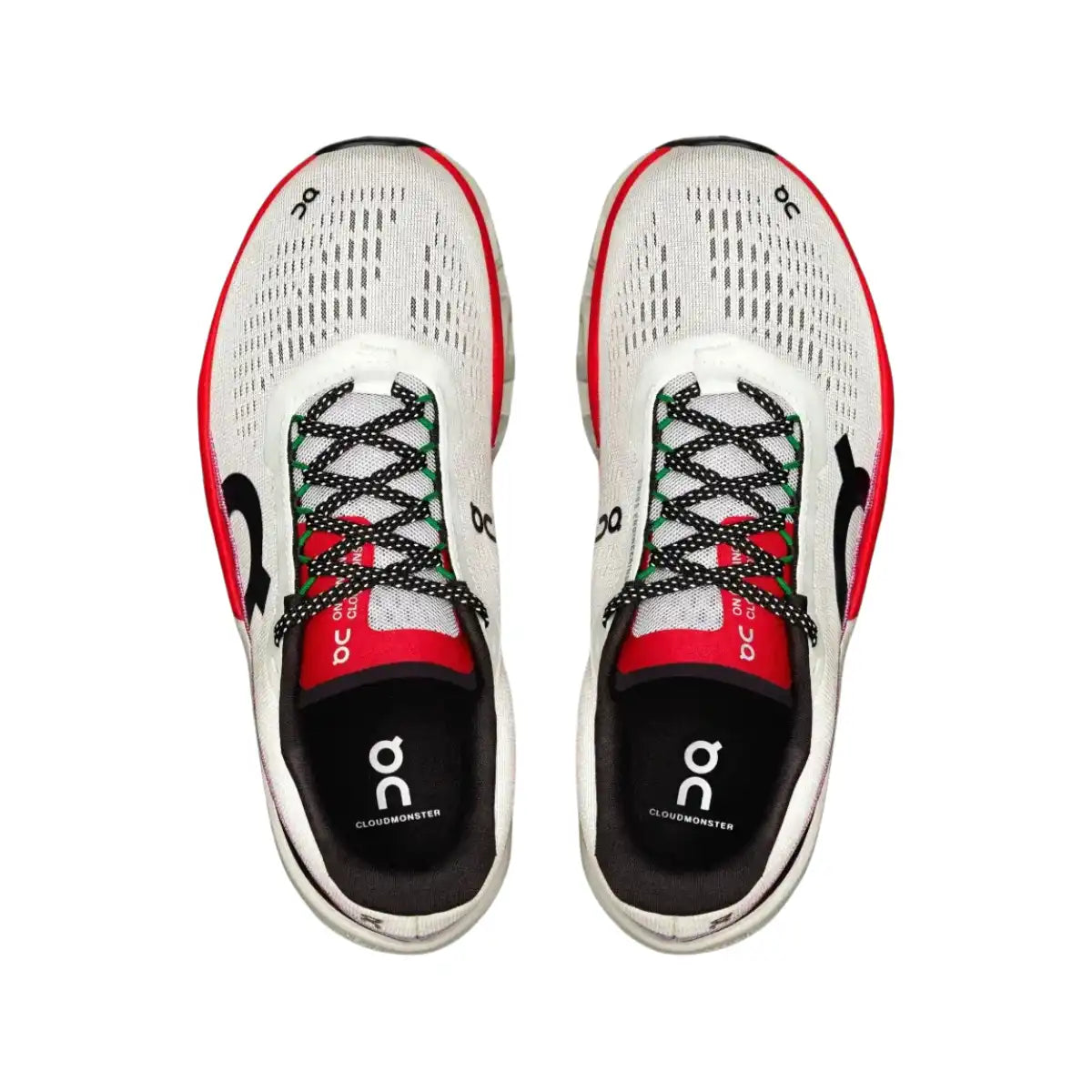 On Men's Cloudmonster 2   lvory/Red