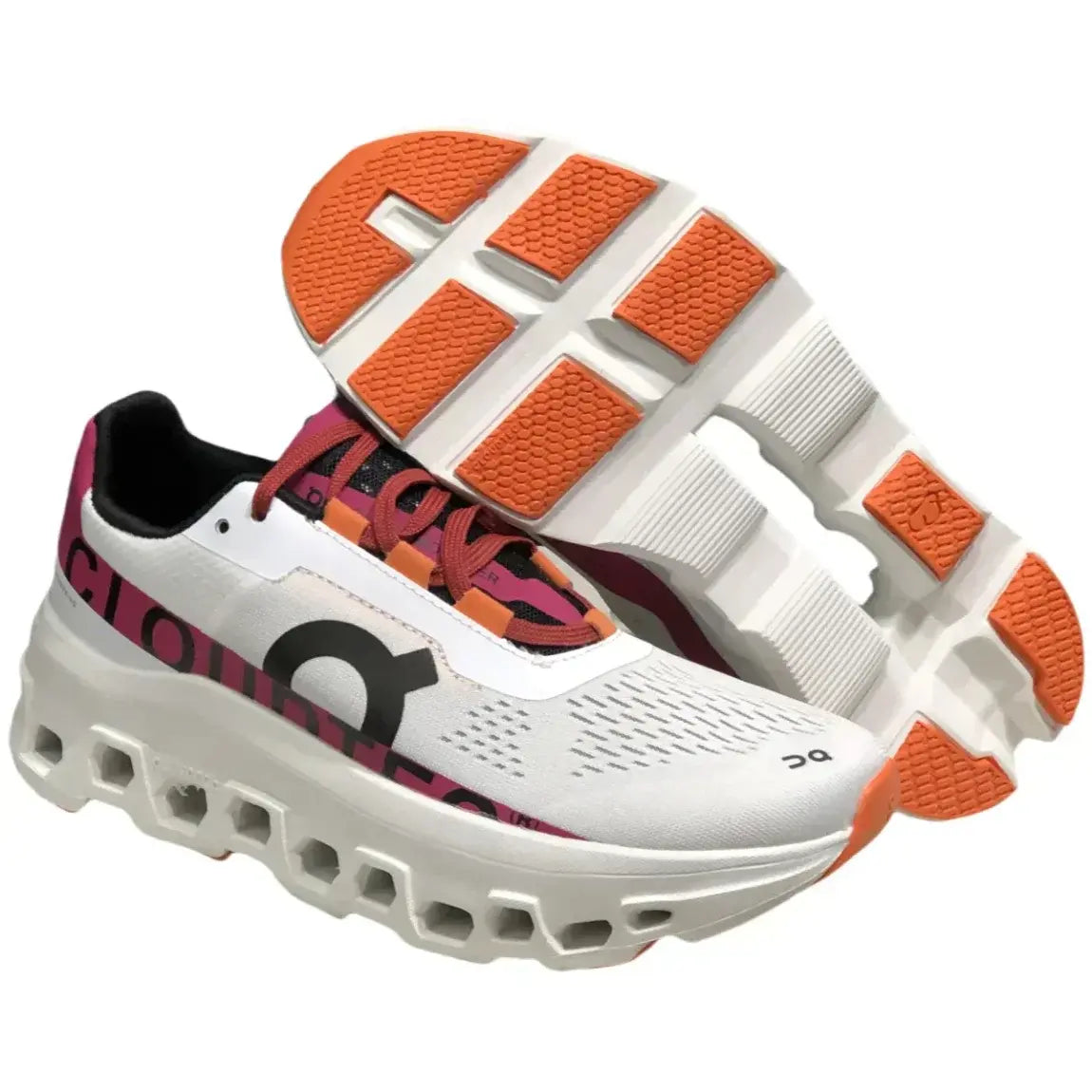 On Men's Cloudmonster  White/Pink