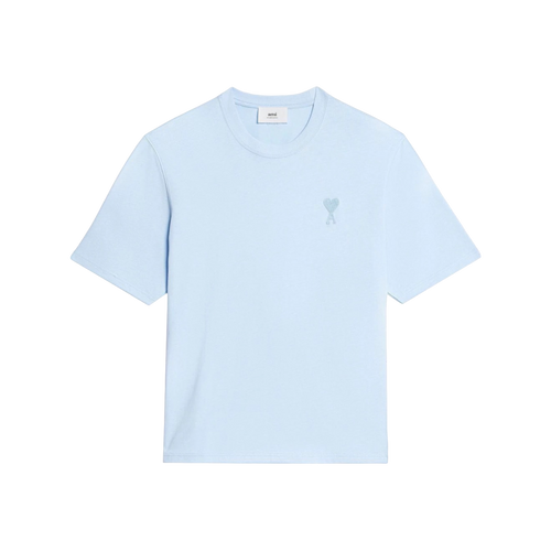 Ami Paris Small Ami De Coeur T-shirt Light Blue