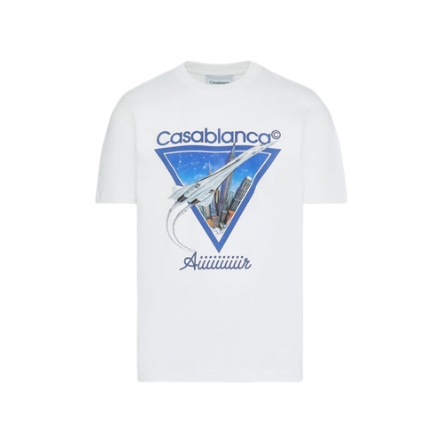 Casablanca Aiiiiir Print Organic Cotton T-shirt White