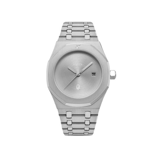 BAPE Type 9 BAPEX Watch Silver