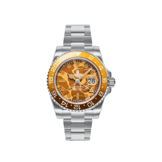 BAPE Type 2 BAPEX Color Camo Watch Orange