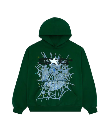 Sp5der Web Hoodie Green
